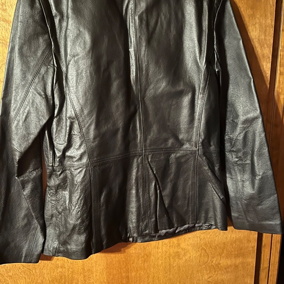 Worthington Black Leather Jacket - Picture 2 of 2
